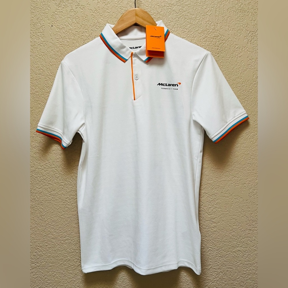 McLaren Racing F1 Men's Core Essential Polo White Color Size-Small